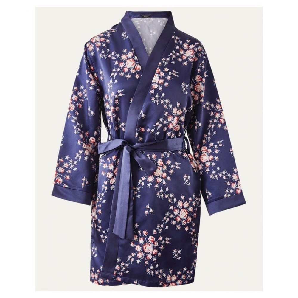 New with Tags Morgan Lane x FabFitFun Allie Robe Navy Floral Never worn!